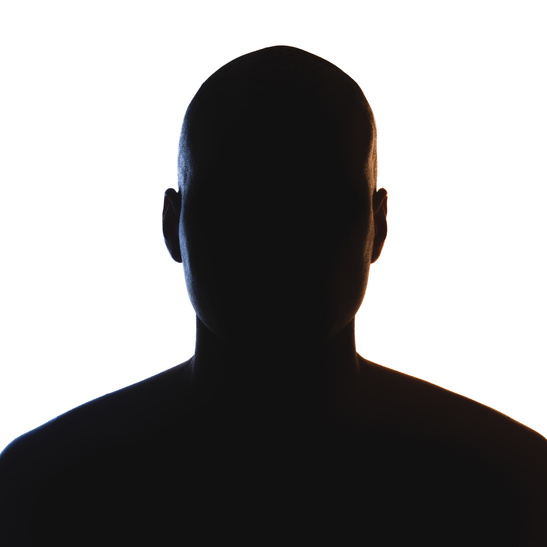 Unknown male person silhouette